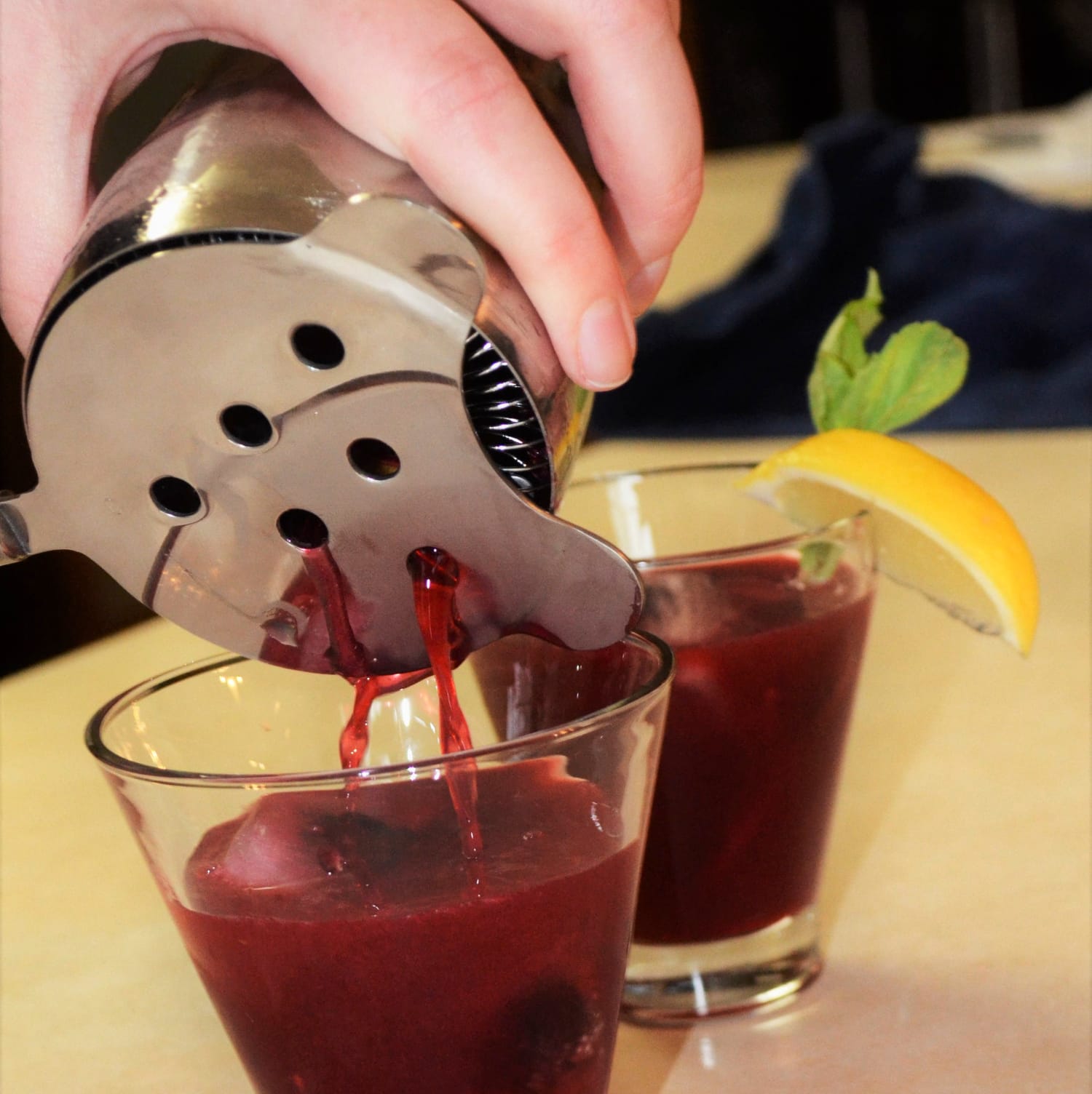 Blackberry Basil Whiskey Smash