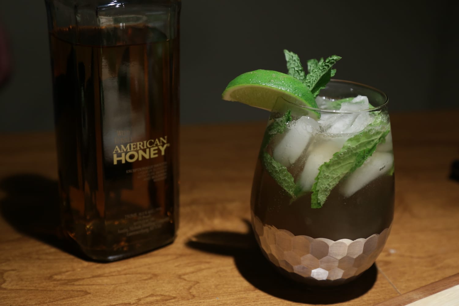 Honey Mint Whiskey Mojito